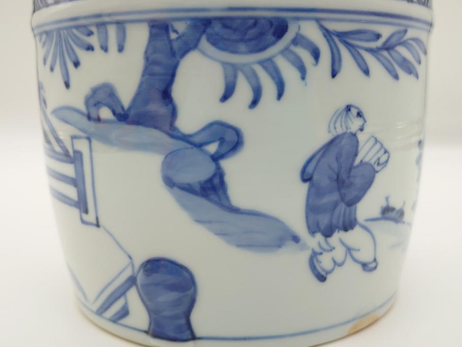 丹山窯 小峠葛芳 古染付写 水指(茶道具、共箱付き、外箱付き)(R