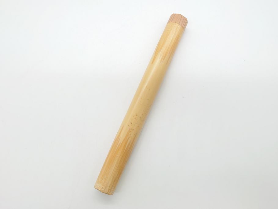 竹器師　野(高野)宗陵　堀内宗完(兼中斎)　竹茶杓　銘　笹鳴(竹、茶道具、筒付き、共箱付き、外箱付き)(R-062487)