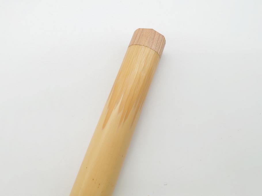 竹器師　野(高野)宗陵　堀内宗完(兼中斎)　竹茶杓　銘　笹鳴(竹、茶道具、筒付き、共箱付き、外箱付き)(R-062487)