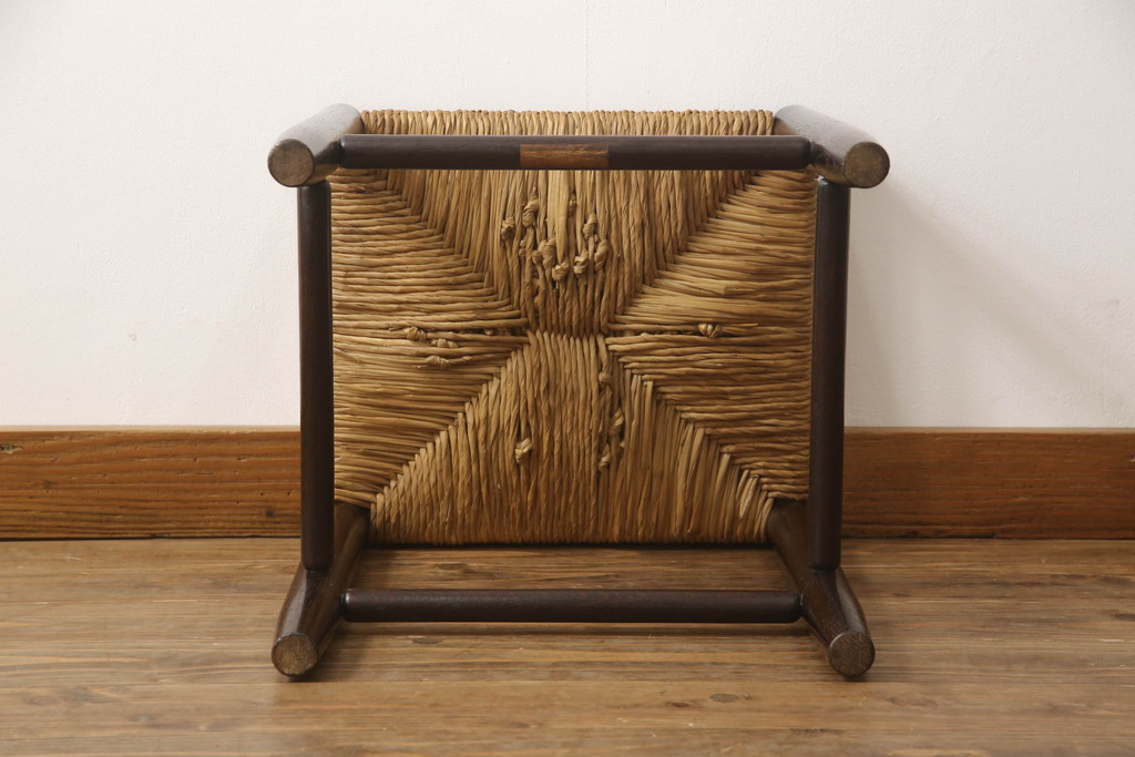 中古　松本民芸家具　#19型　和モダンな雰囲気づくりにおすすめのラッシスツール(椅子、イス、チェア)(定価約6万円)(R-064179)