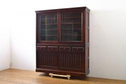中古　美品　松本民芸家具　#221型　上質な和の空間を演出するくず布茶タンス(飾り棚、茶棚)(定価約37万4千円)(R-063874)
