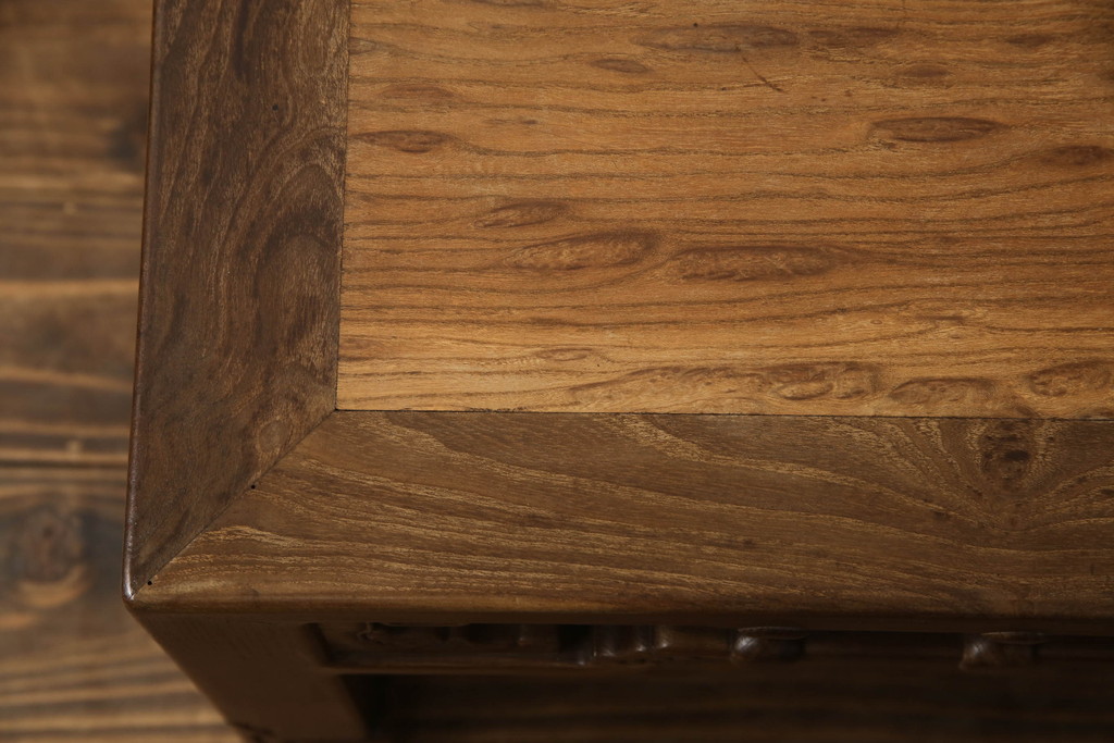 和製ビンテージ　最高級　総桑材　指物工芸家具　上質な和の空間づくりに取り入れたい天板玉杢の座卓(ローテーブル、センターテーブル、ヴィンテージ)(R-055862)