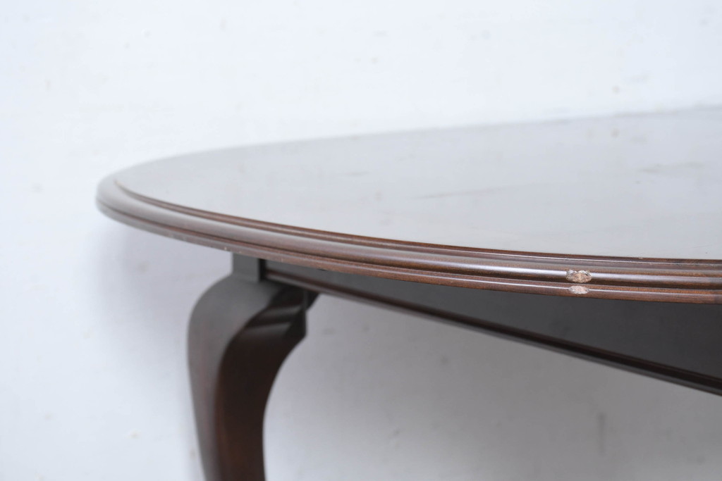 中古　美品　住宅展示場展示品　ETHAN ALLEN(イーセンアーレン)　猫脚がおしゃれなエクステンションテーブル(ドローリーフテーブル、4人掛けダイニングテーブル、6人掛け)(R-084510)