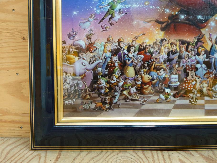 真作　三田恒夫　TSUNEO SANDA　ディズニー　「Mickey’s　Party」　限定115/195　WDINT20　ミッキーと仲間たちの賑やかな雰囲気が伝わってくる版画(ジクレー、ジークレー、印刷、額付き、外箱付き)(R-077924)
