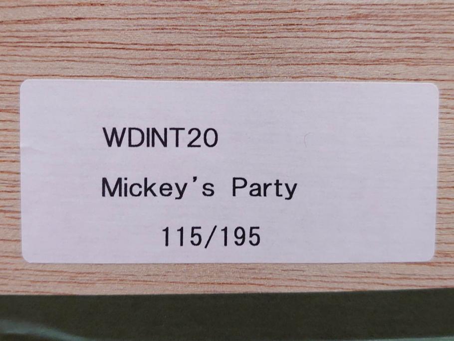 真作　三田恒夫　TSUNEO SANDA　ディズニー　「Mickey’s　Party」　限定115/195　WDINT20　ミッキーと仲間たちの賑やかな雰囲気が伝わってくる版画(ジクレー、ジークレー、印刷、額付き、外箱付き)(R-077924)
