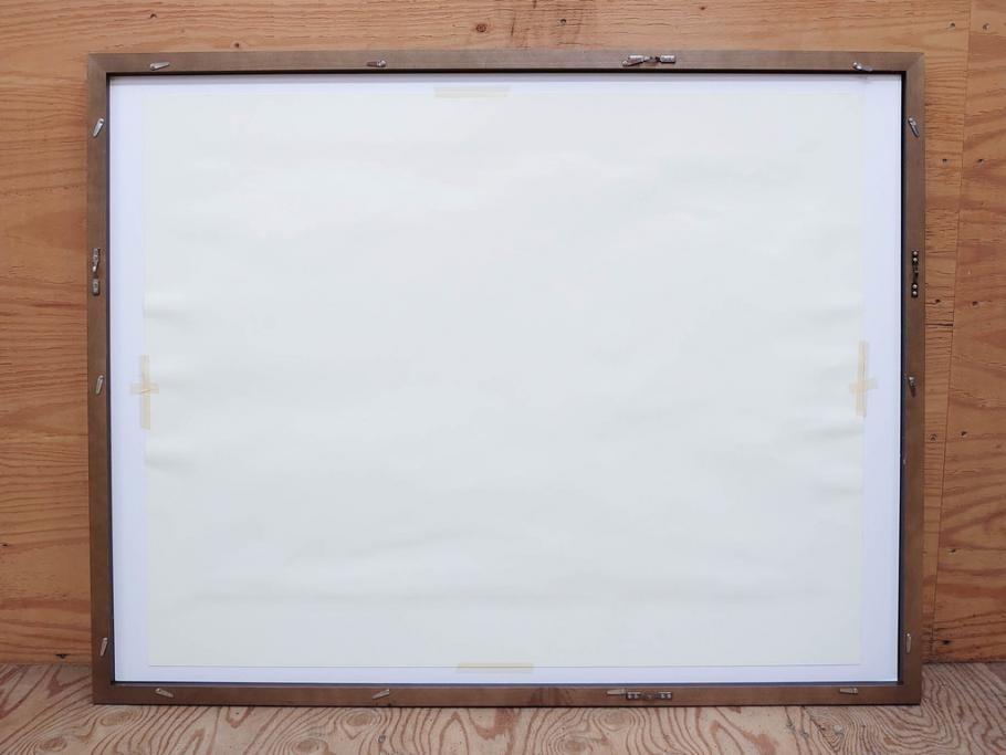 真作　2002年　橋本広喜　絵夢工房　「滝桜」　3/70　サイン入り　墨彩画　春の息吹を感じさせる満開の桜が美しいリトグラフ(版画、額付き、外箱付き)(R-077925)