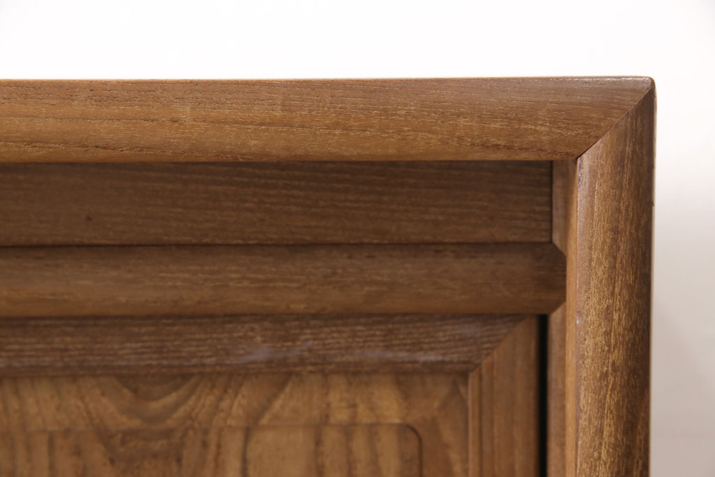 和製ビンテージ　希少!　指物工芸家具　本桑材　上質な和の空間づくりにおすすめの飾り棚(茶棚、戸棚、収納棚、ヴィンテージ)(R-053801)