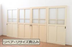 アンティーク建具　どこか懐かしい雰囲気を醸し出す格子戸1枚(引き戸、帯戸)(R-072549)