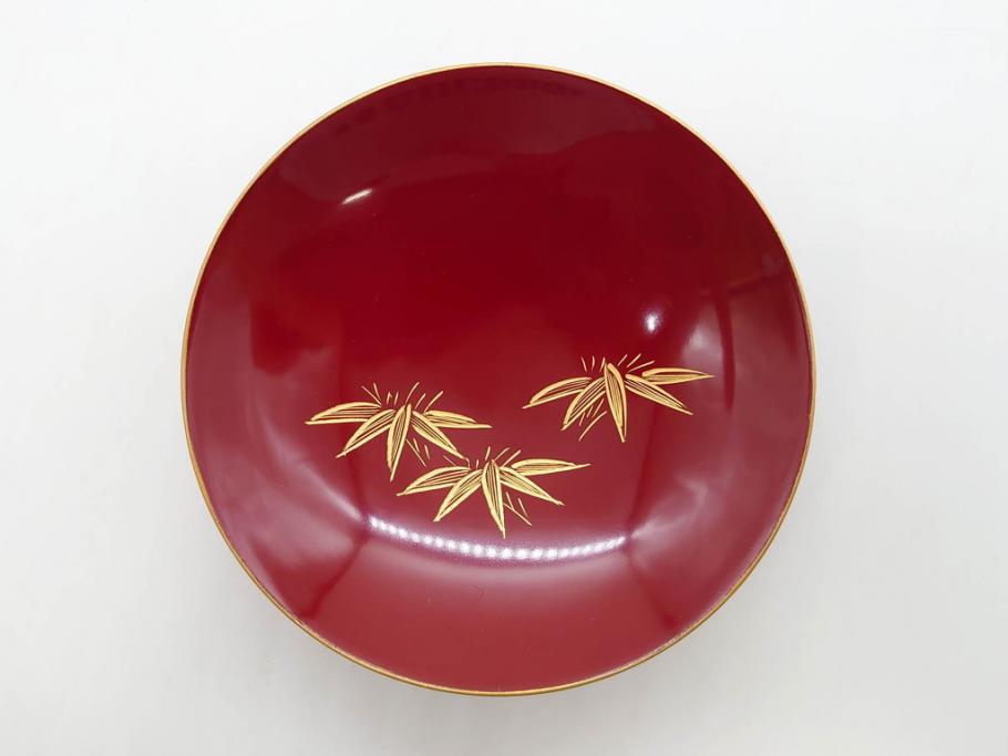 龍玉作　松竹梅の沈金彫が見事な御屠蘇器(鈴木孫次、蒔絵、漆器、木製、盃、杯、銚子、おとそ)(R-077755)