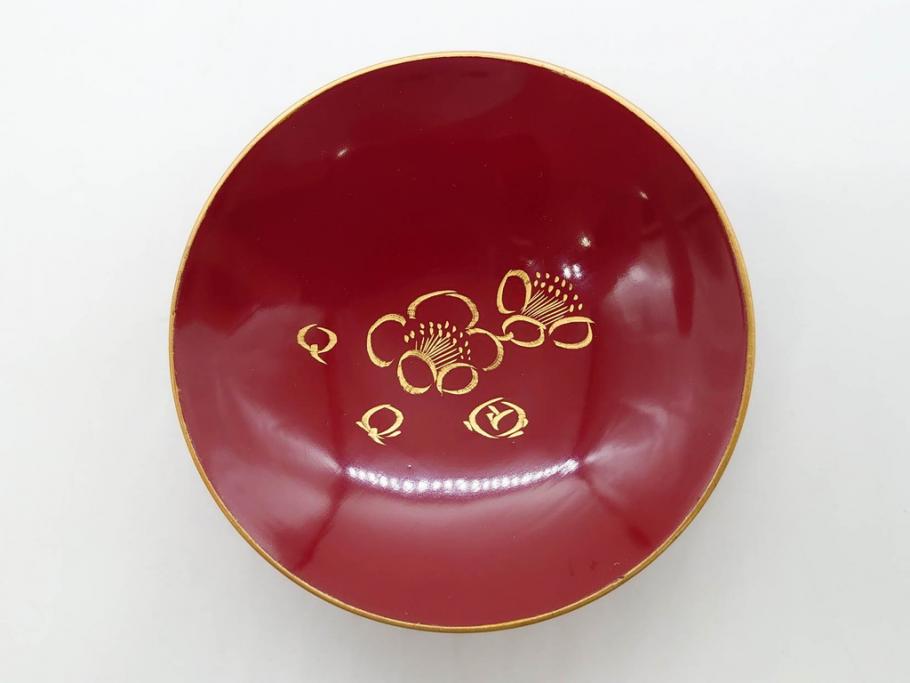 龍玉作　松竹梅の沈金彫が見事な御屠蘇器(鈴木孫次、蒔絵、漆器、木製、盃、杯、銚子、おとそ)(R-077755)