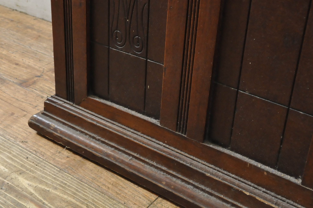 イギリスアンティーク　細部の装飾まで美しい!天板が御影石のマホガニーホールスタンド(ミラー、鏡、鏡台、ドレッサー、化粧台)(R-063837)