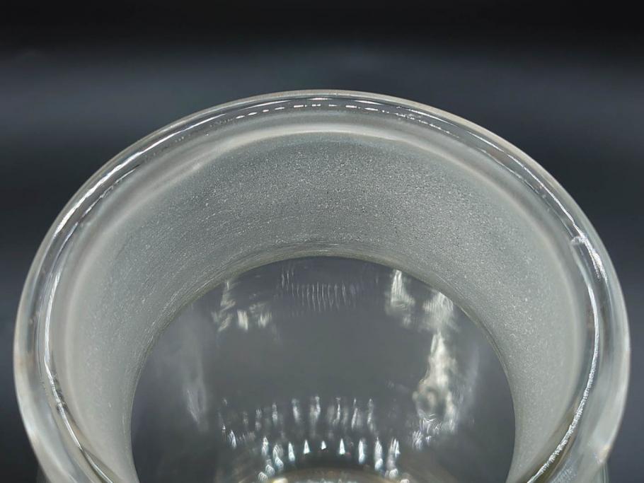 当時物　様々な用途に使える薬瓶3個セット(ガラスビン、硝子、メディシンボトル、キャニスター、筒型、フタ付き)(R-077308)