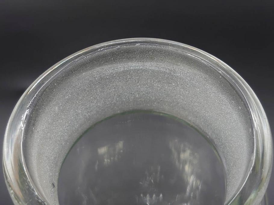 当時物　様々な用途に使える薬瓶3個セット(ガラスビン、硝子、メディシンボトル、キャニスター、筒型、フタ付き)(R-077308)