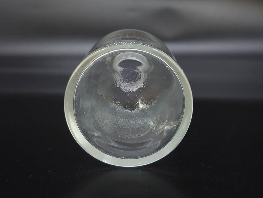当時物　様々な用途に使える薬瓶3個セット(ガラスビン、硝子、メディシンボトル、キャニスター、筒型、フタ付き)(R-077308)