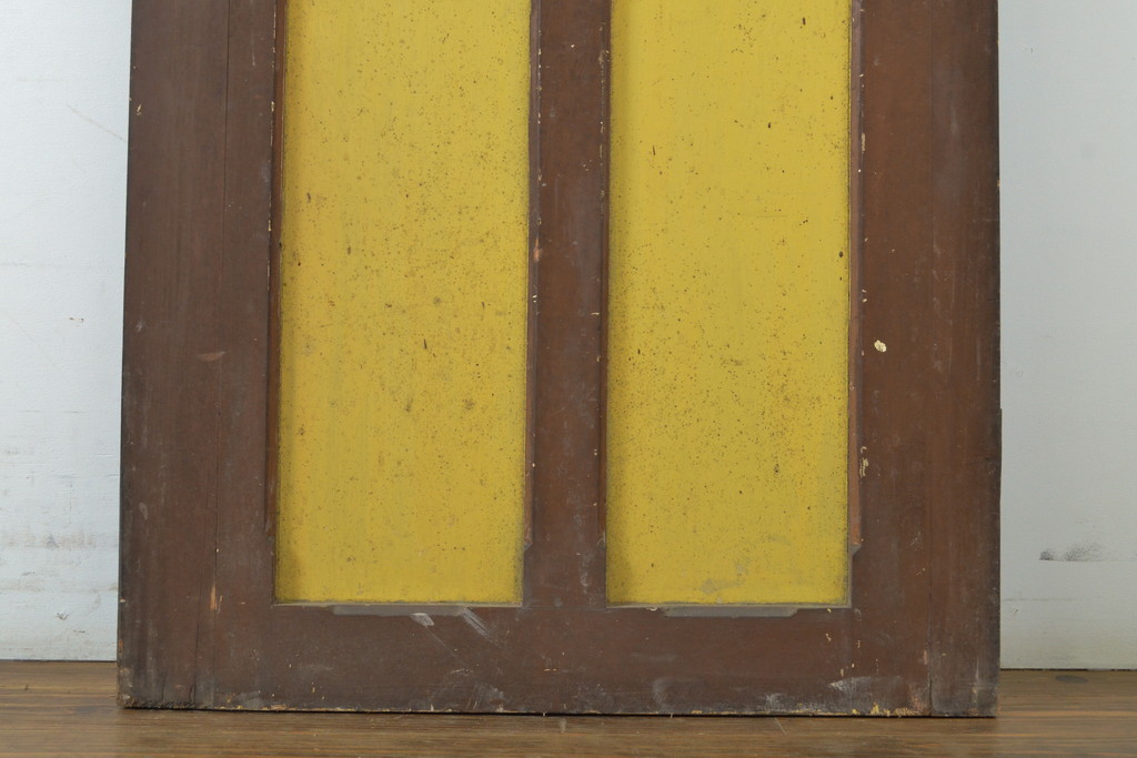 アンティーク建具　ペイント仕上げ限定　レトロな雰囲気を醸し出すドア1枚(扉、木製扉、玄関ドア)(R-063685)