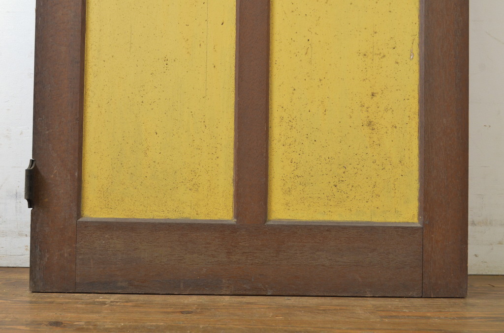 アンティーク建具　レトロな雰囲気づくりが叶うドア1枚(扉、木製扉、ガラス扉、玄関ドア)(R-063686)