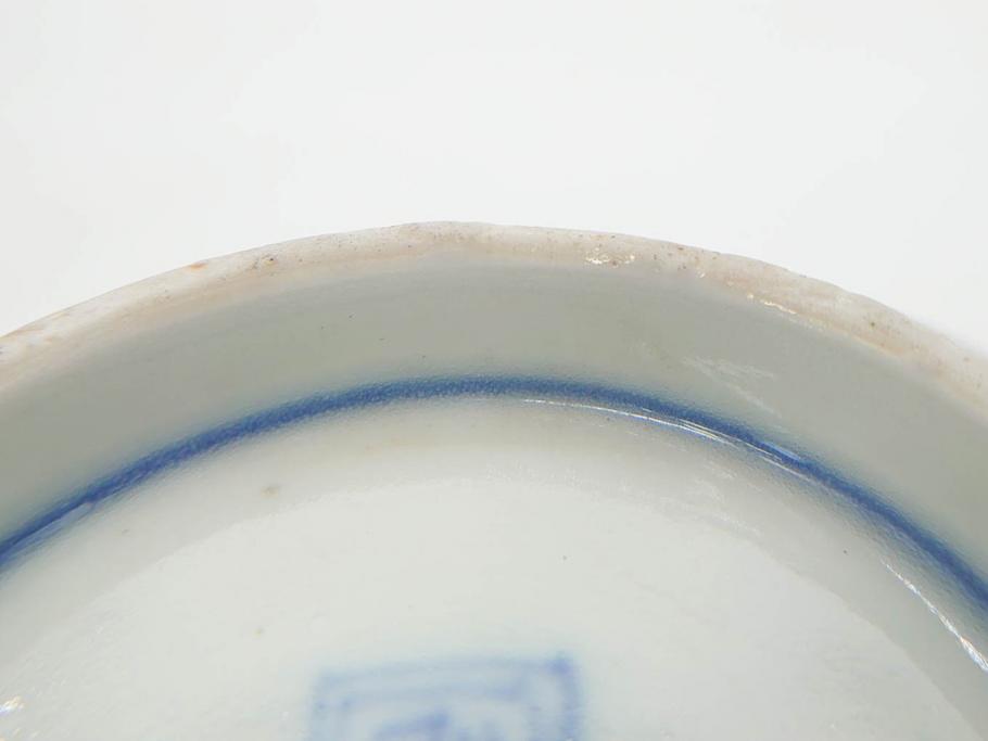 幕末〜明治　伊万里焼　4.1寸　約13cm　金襴手が見事な六角皿5枚セット(色絵、花文、裏印、深鉢、変形皿、小鉢、向付、器、四寸一分、和食器)(R-077385)