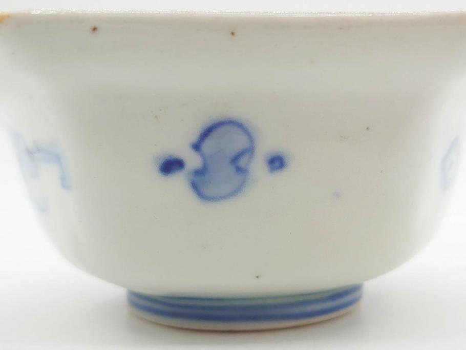 幕末〜明治　伊万里焼　4.1寸　約13cm　金襴手が見事な六角皿5枚セット(色絵、花文、裏印、深鉢、変形皿、小鉢、向付、器、四寸一分、和食器)(R-077386)