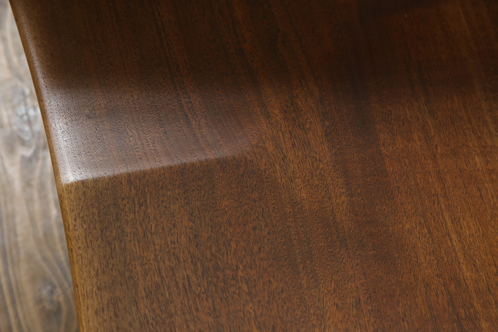 和製ヴィンテージ　小田急ハルク購入　ジョージナカシマ　LOUNGE ARM(ラウンジアーム)　One Arm(ワンアーム、片肘)　CN103　当時のパンフレット付き!!モダンに洗練された右アーム付きラウンジチェア(ジョージ・ナカシマ、アームチェア、イス、椅子、板座チェア、ビンテージ)(R-076882)