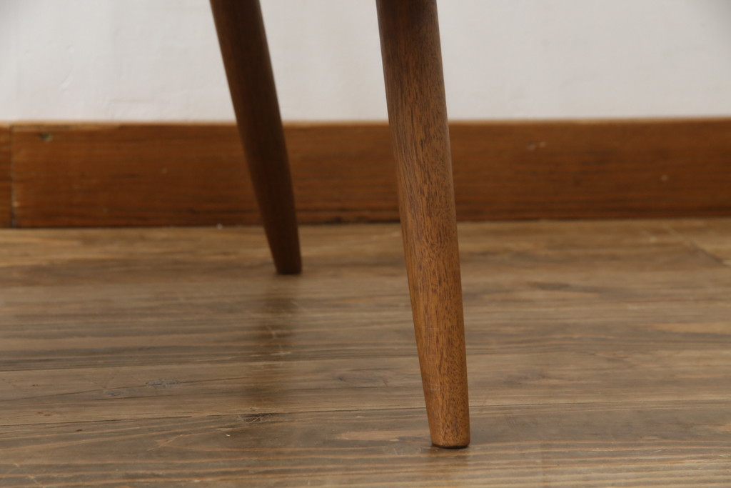 和製ヴィンテージ　小田急ハルク購入　ジョージナカシマ　LOUNGE ARM(ラウンジアーム)　One Arm(ワンアーム、片肘)　CN103　当時のパンフレット付き!!モダンに洗練された右アーム付きラウンジチェア(ジョージ・ナカシマ、アームチェア、イス、椅子、板座チェア、ビンテージ)(R-076882)