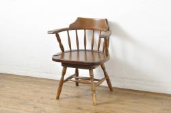 展示品　IDC大塚家具　ヒッコリーチェア社(HICKORRY CHAIR)　マホガニー材　805-02　椅子(ダイニングチェア)(定価約10万円)(R-041865)