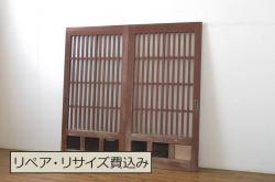 中古　美品　幅広　透かし彫りが入った夏の風情漂う夏戸4枚セット(建具、簾戸、御簾戸、簀戸、葭戸、夏障子、引き戸、すど)(R-071118)