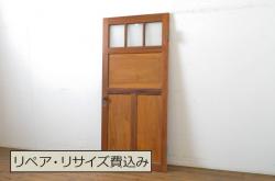 アンティーク建具　欅(ケヤキ)材　杉材　和モダンな空間づくりにおすすめ!古いお寺の大きな板戸2枚セット(蔵戸、門扉、引き戸)(R-066220)