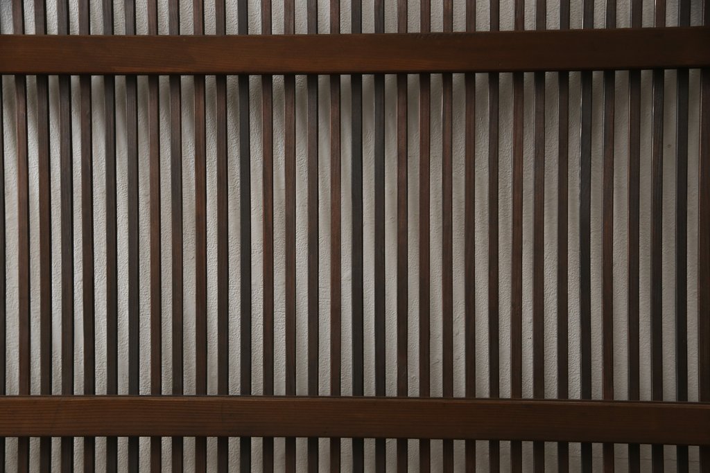 アンティーク建具　当店オリジナルガラス　色ガラスがアクセントの大正ロマンに合う格子戸1枚(ガラス帯戸、引き戸、建具)(R-059133)