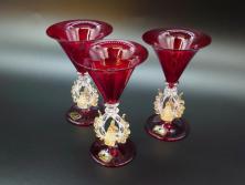 【骨董買取】イタリア　ムラノガラス　ベネチアンガラス　金彩　カクテルグラス(ヴェネチアングラス、MURANO、ムラーノガラス)を買取ました。