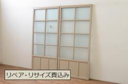 アンティーク建具　レトロなお部屋作りにおすすめなFIX窓1枚(嵌め殺し、フィックス、ガラス窓)(R-069537)