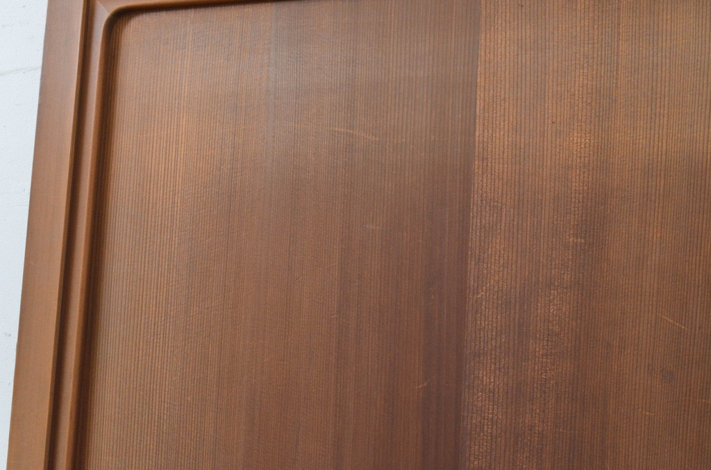 アンティーク建具 上手物!! 杉材 柾目の美しい横浅付き板戸扉1枚(ドア 