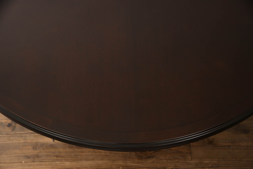 中古　美品　希少な絶版品　maruni(マルニ木工)　KENT-COURT(ケントコート)　ブリティッシュコレクション　トラディショナルスタイルにおすすめのラウンドテーブル(ダイニングテーブル、丸テーブル、カフェテーブル)(定価約20万円)(R-068071)