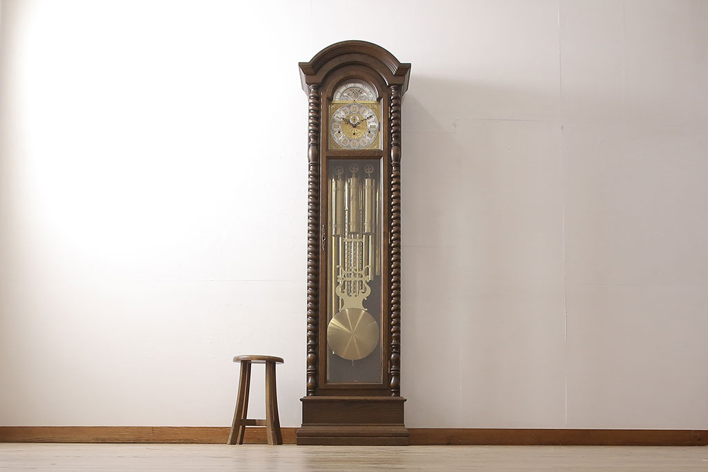 ヴィンテージ時計 ジャンク品 ドイツ製 Urgos(ウルゴス) 重錘式 クラシカルな空間を演出するホールクロック(振り子時計、柱時計、ディスプレイ、ビンテージ)(定価約135万円)(R-053563)  | ラフジュ工房