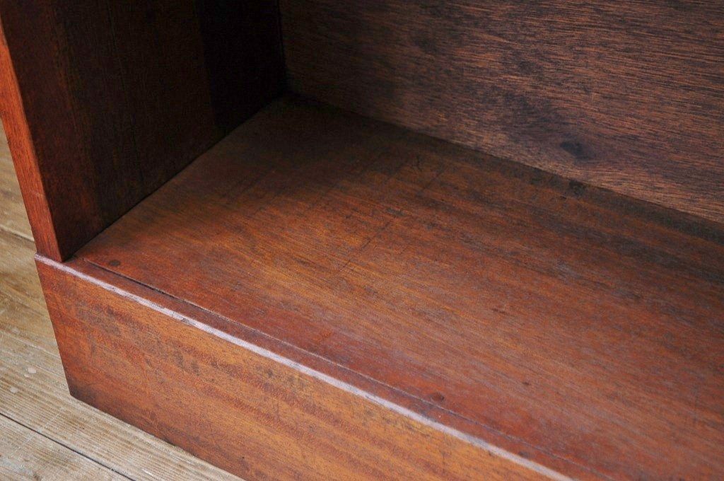 アンティーク家具　★古い木の大きな横長飾り棚
