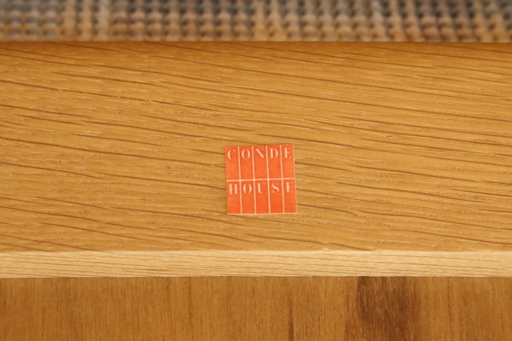 中古　CONDE HOUSE(カンディハウス)　淡い色合いとチェック柄がナチュラルな雰囲気を醸し出すダイニングチェア4脚セット(椅子、アームチェア)(R-052638)