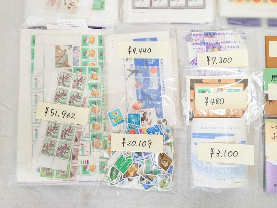 未使用切手　日本郵便　額面429,000円以上　切手シート・バラ等一式まとめてセット(記念切手、切手帳、切手コレクション、皇太子殿下御成婚記念、馬と文化シリーズ、ふるさと切手アルバム)(R-078245)