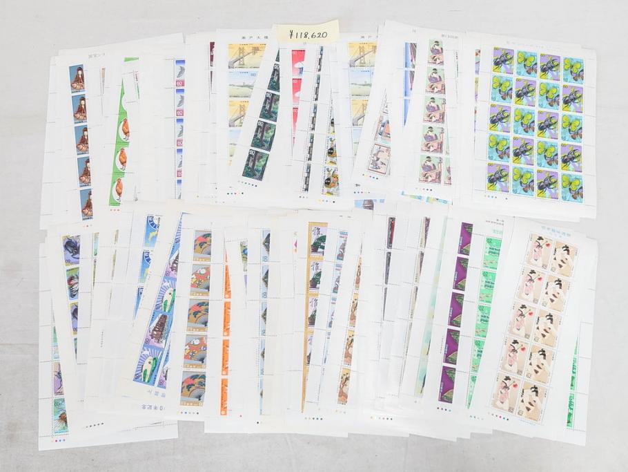未使用切手　日本郵便　額面429,000円以上　切手シート・バラ等一式まとめてセット(記念切手、切手帳、切手コレクション、皇太子殿下御成婚記念、馬と文化シリーズ、ふるさと切手アルバム)(R-078245)