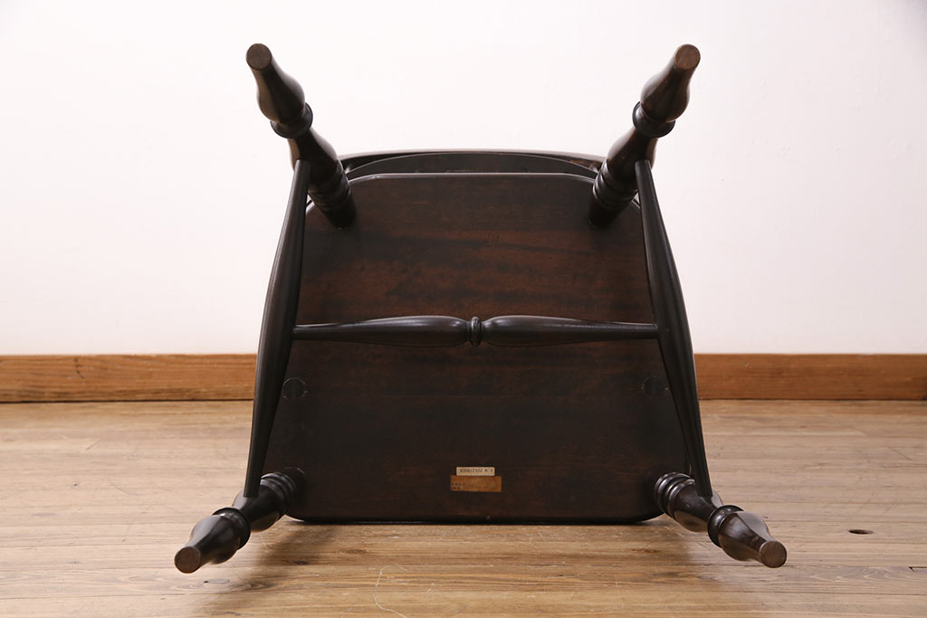 中古　松本民芸家具　#44A型　座り心地の良さと優美なデザインが魅力的なウィンザーチェア(アームチェア、椅子、ウインザーチェア)(定価約18万円)(R-048289)