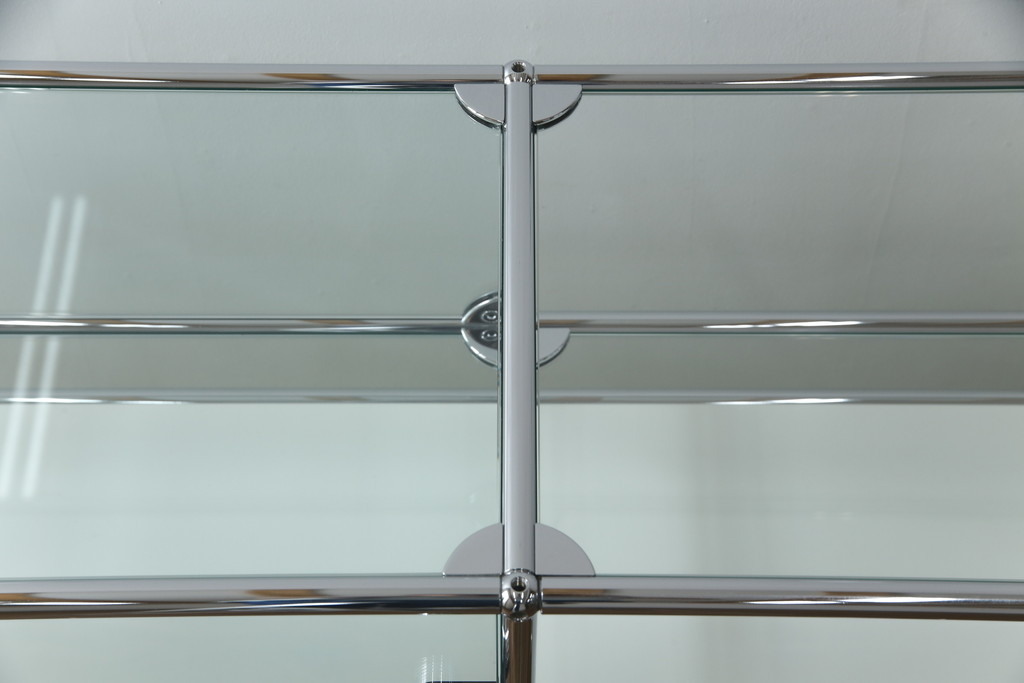 中古　USMハラー(USM Haller)　鍵付きショーケースが魅力の鉄製キャビネット(収納棚、ラック、飾り棚、陳列棚、ガラスケース、店舗什器)(R-074303)