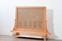 和製ビンテージ　希少‼　工芸品　名工 大橋利一作　職人技が光る!上質な和の空間を演出する組子入り衝立て(衝い立て、つい立て、パーテーション、間仕切り、ヴィンテージ)(R-084678)
