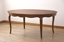 レトロ家具　昭和レトロ　古い木のシンプルな薄型サイドテーブル(平机・コンソールテーブル)(2)