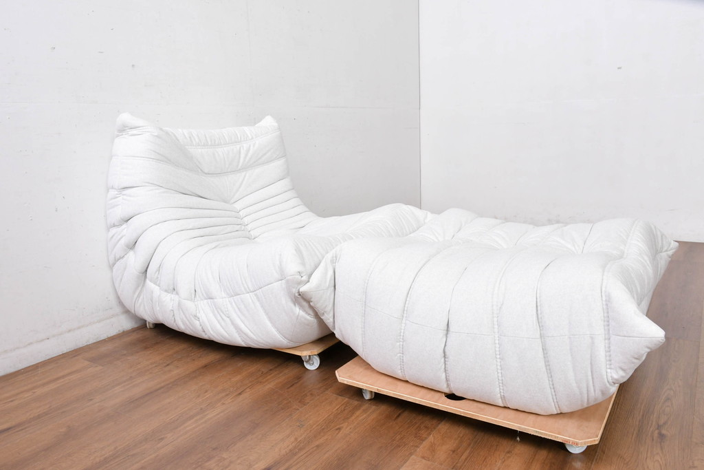 中古　極美品　2024年購入　Ligne roset(リーン・ロゼ)　ROSETTOGO(ロゼトーゴ)　DENDEN(デンデン)　50周年　保証書付き　洗練されたモダンデザインが目を引く1人掛けソファ(50th、一人掛けソファ、1Pソファ、椅子、イス)(R-084650)