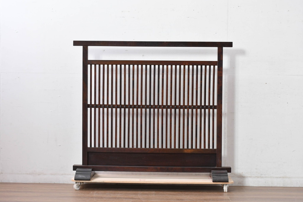 中古　美品　松本民芸家具　和の趣溢れる佇まいが魅力のC型衝立て(つい立て、衝い立て、パーテーション、間仕切り)(定価約18万円)(R-084686)