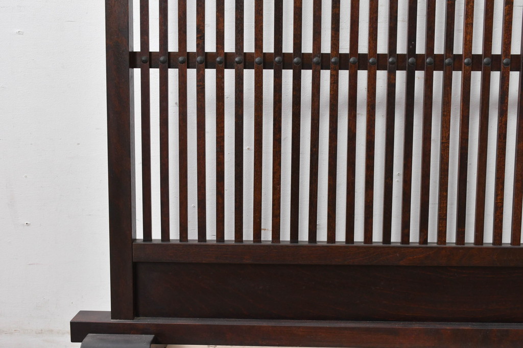 中古　美品　松本民芸家具　和の趣溢れる佇まいが魅力のC型衝立て(つい立て、衝い立て、パーテーション、間仕切り)(定価約18万円)(R-084686)