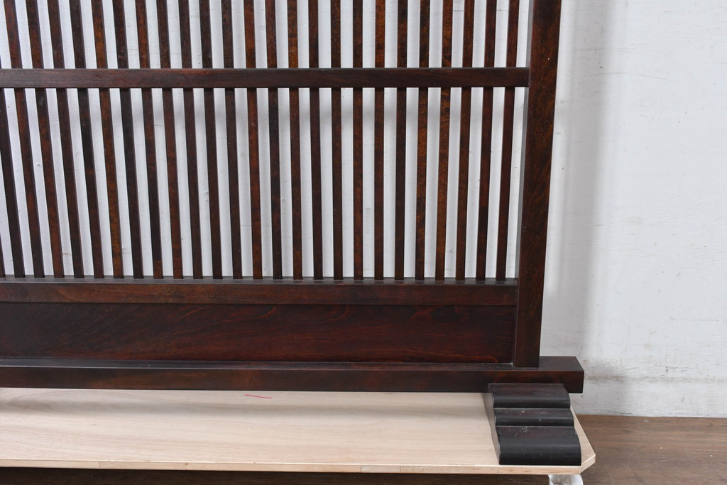 中古　美品　松本民芸家具　和の趣溢れる佇まいが魅力のC型衝立て(つい立て、衝い立て、パーテーション、間仕切り)(定価約18万円)(R-084686)