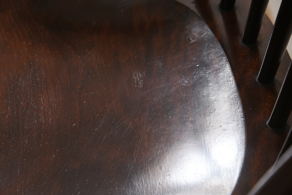 中古　松本民芸家具　シックな佇まいが魅力的な#72型・リーチチェア(ダイニングチェア、ウィンザーチェア、板座チェア、椅子、ウインザーチェア)(R-068561)