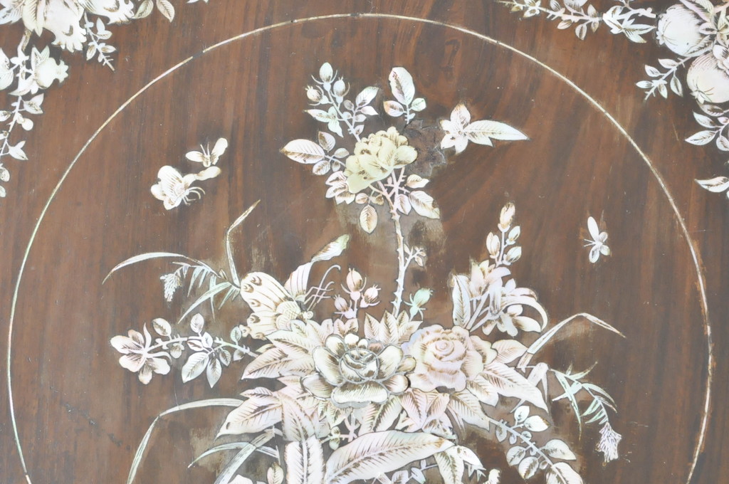 中古 指物工芸 総シタン材(紫檀) 漆塗り フォルムが優美な雰囲気