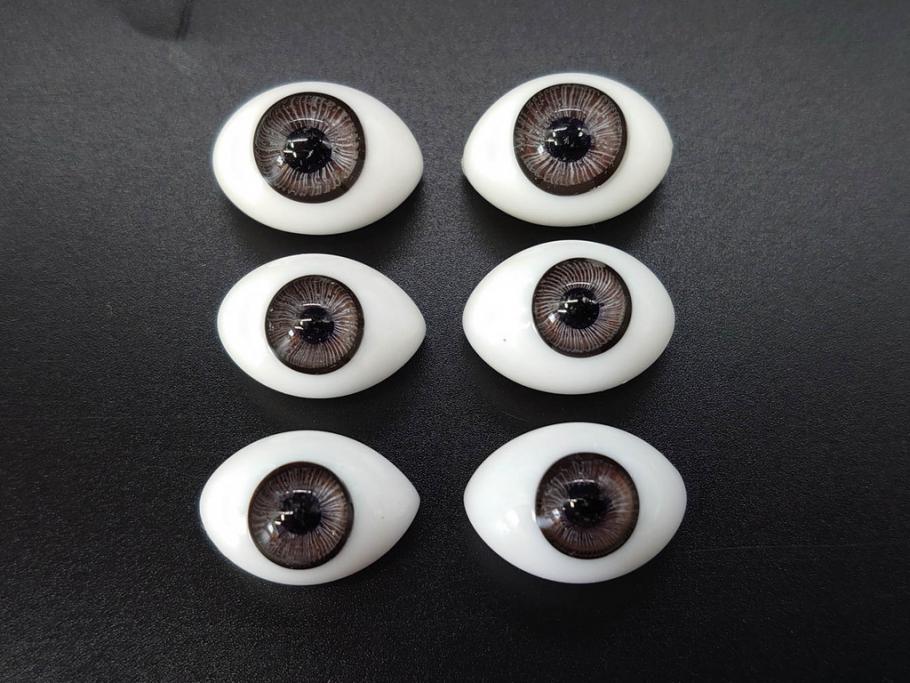 GLASTIC REALISTIC EYES　16mm　DARK BROWN/VIOLET　ドールアイ37セット(全75個)(ビスクドール、人形パーツ、グラスアイ、ガラス、目玉、瞳、創作、ハンドメイド)(R-078250)
