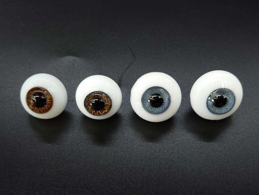 GLASTIC REALISTIC EYES　16mm　DARK BROWN/VIOLET　ドールアイ37セット(全75個)(ビスクドール、人形パーツ、グラスアイ、ガラス、目玉、瞳、創作、ハンドメイド)(R-078250)