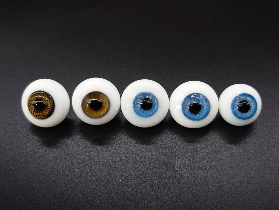 GLASTIC REALISTIC EYES　16mm　DARK BROWN/VIOLET　ドールアイ37セット(全75個)(ビスクドール、人形パーツ、グラスアイ、ガラス、目玉、瞳、創作、ハンドメイド)(R-078250)